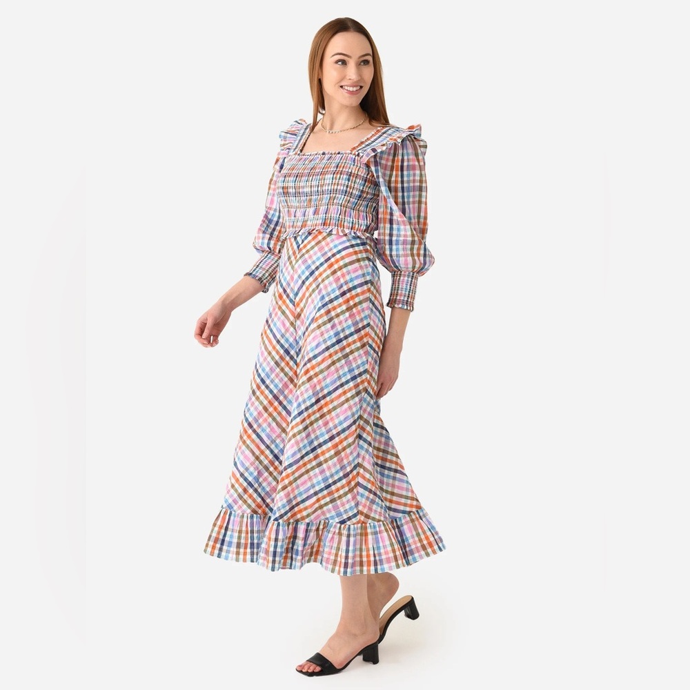 Plaid Midi Dress